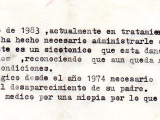 Certificado médico de Juan Cristóbal Salcedo