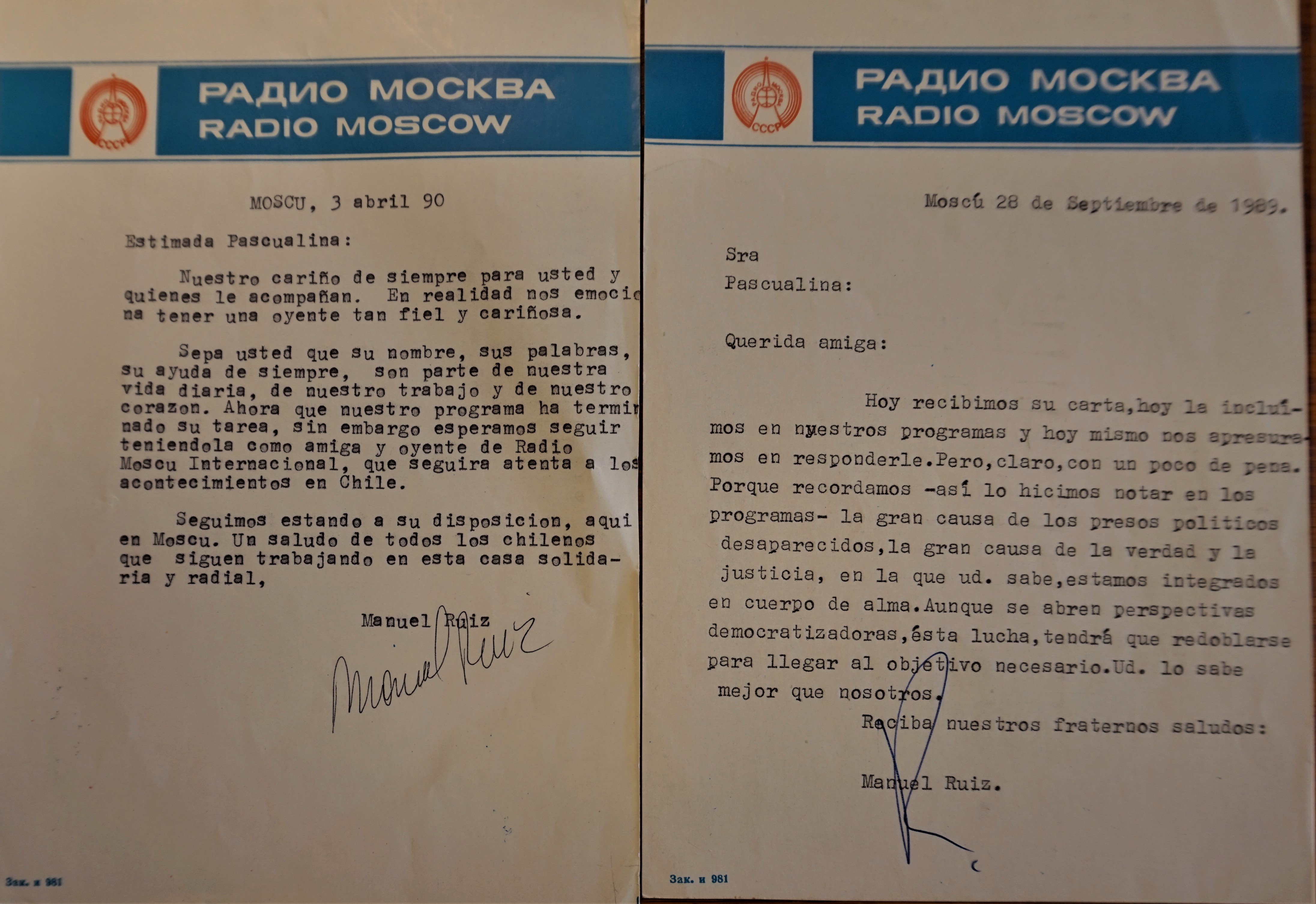 Cartas de Radio Moscú a fines de la dictadura Cartas de Radio Moscú a fines de la dictadura