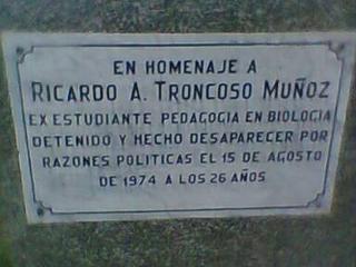 Memorial en homenaje a Ricardo Troncoso